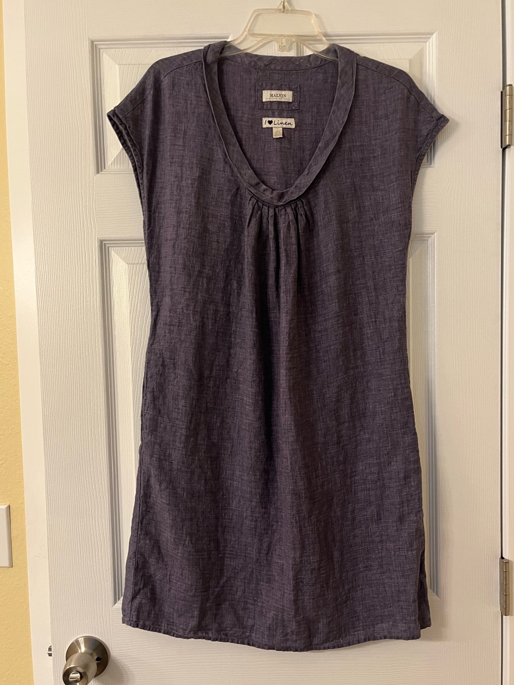 Malvin I ❤️ Linen Midi Dress in Slate
